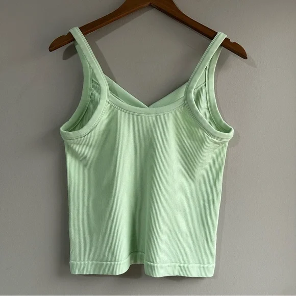 Athleta Renew Seamless V-Neck Tank Calypso Mint Size Large - Picture 4 of 4
